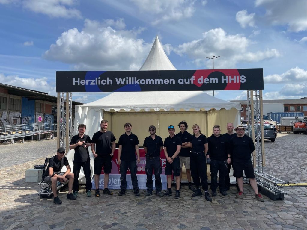 Brähler, Hamburg, HHIS, Hamburg Innovation Summit, Teamarbeit, Standortübergreifende Zusammenarbeit, Technische Veranstaltung, Aufbau