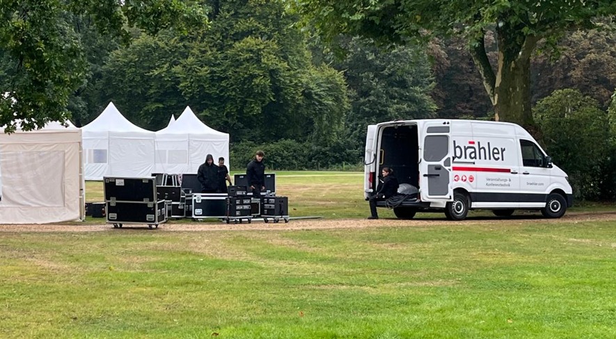 Veranstaltungstechnik, Zelte, Brähler, Schloss Lembeck, FineArts Kunstmarkt, Strom